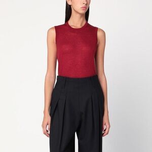 6397 Women's Sleeveless Knit Top Women RED T-Shirts & Tops